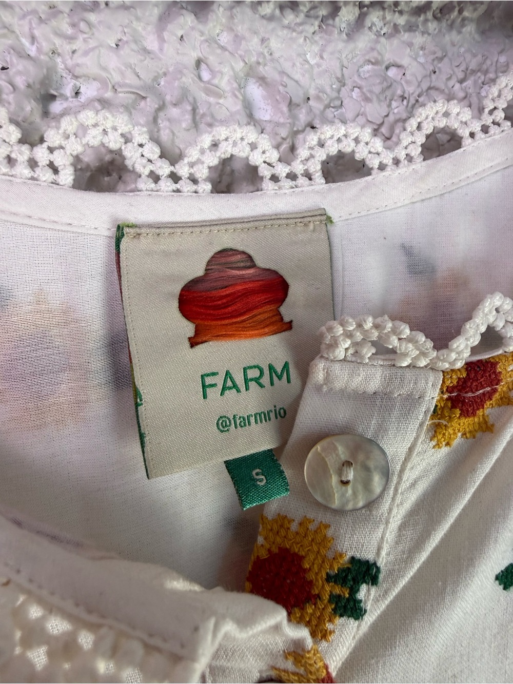 FARM Rio White Midi Dress with Pink & Yellow Floral Print - Picture 5 of 10